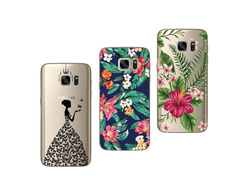 Galaxy S7 - Pack de 3 Coques gel souple avec impression fantaisie de qualité pour Samsung Galaxy S7
