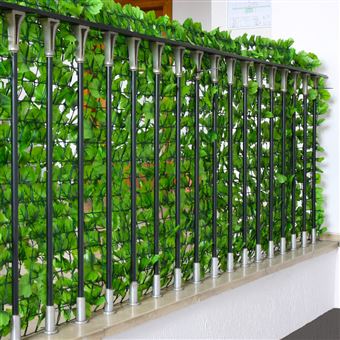 Haie artificielle/brise vue pour balcon, feuilles, 300x100cm