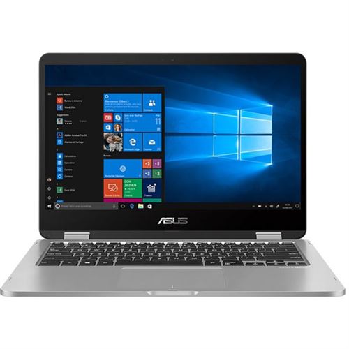 Asus Vivobook Flip 14 Tp401Ma Bz080R - Conception Inclinable - Pentium Silver N5000 / 1.1 Ghz - Win 10 Pro - 4 Go Ram - 64Go Emmc - 14" Écran Tactile 1366 X 768 (Hd) - UHD Graphics 605 - 802.11Ac, Bluetooth - Gris Clair