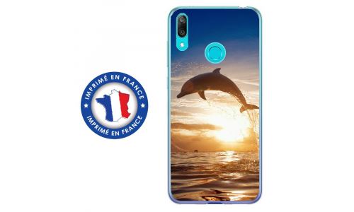 Coque souple pour Huawei Y7 (2019) avec impression Motifs dauphin