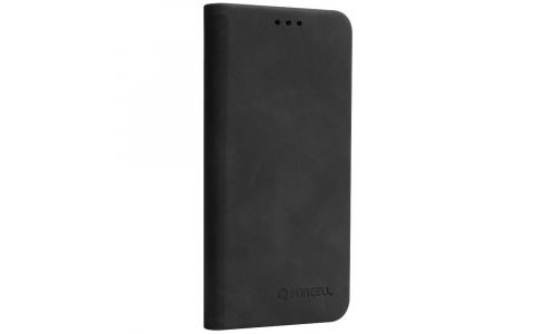 Etui type portefeuille Galaxy A50 rabat noir vintage