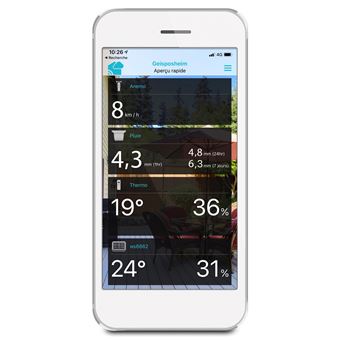 Station Meteo Pro Couleur Wifi Heure/Anemometre/Pluviometre Exterieure