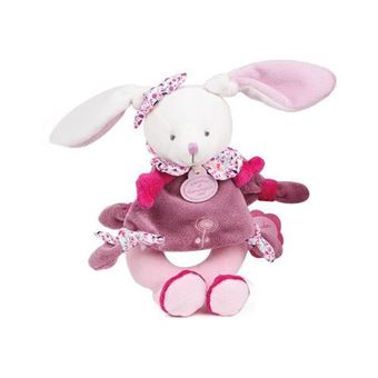 Hochet Doudou et Compagnie Cerise le Lapin Rose 19 cm