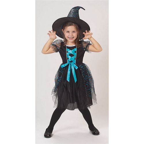 CIJEP Déguisement Robe Halloween Bleue Avec Chapeau