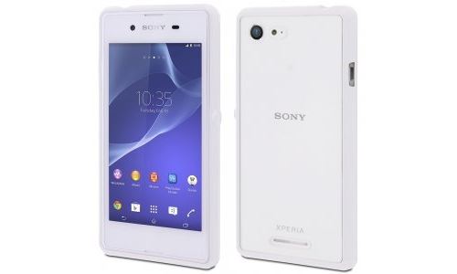 Muvit MFX Myframe - Achterzijde behuizing voor mobiele telefoon - wit - voor Sony XPERIA E3