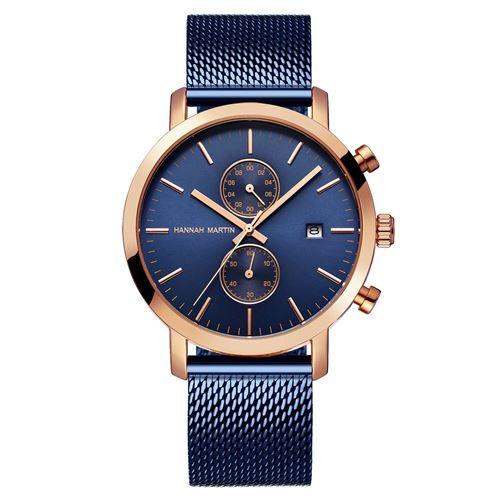 Montre à quartz HANNAH MARTIN Homme HM-1092B - Bleu(44.5mm)