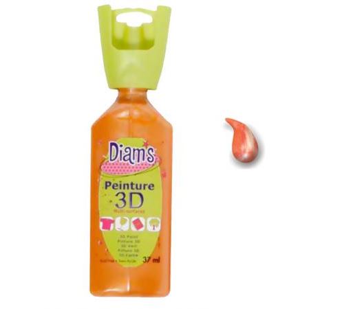 Peinture Diam's 3D 37 ml - Nacré - Orange - Diam's