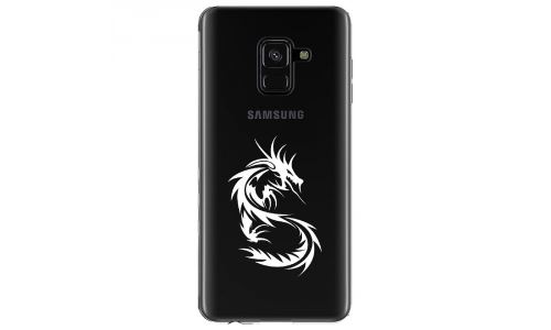 Coque souple pour Samsung Galaxy A8 2018 avec impression Motifs dragon tribal