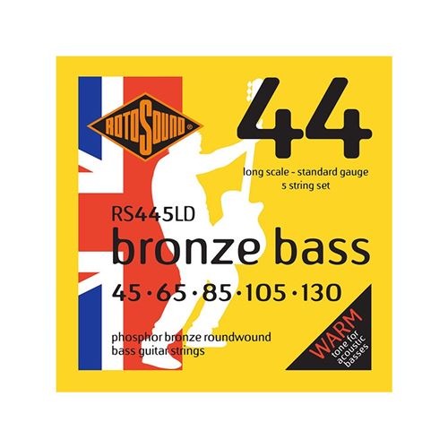 Rotosound RS445LD - Jeu de 5 cordes basse acoustique phosphore bronze - 45-130