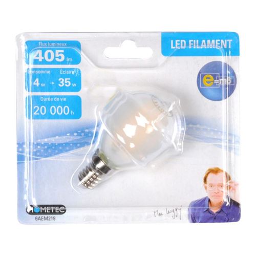 Ampoule LED Filament E14 Sphère 4W 8cm Dépoli