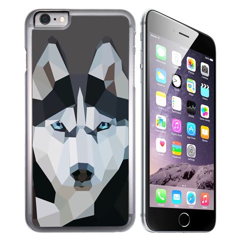 Coque pour iPhone 7 PLUS loup husky origami