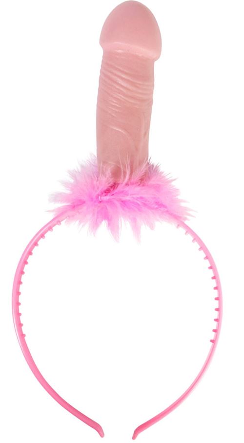 Folat diadème pénis avec anneaux dames 13 cm rose 6 pièces