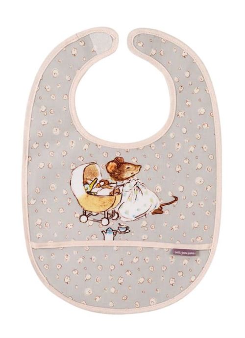Bavoir en toile cirée rose Ernest et Célestine Petit Jour Paris