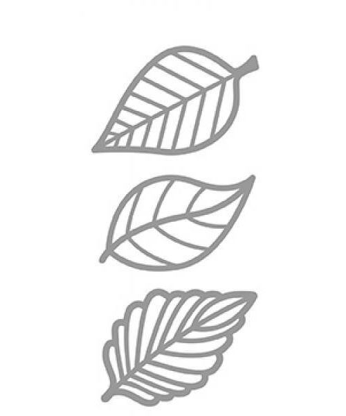 Dies Artemio Feuilles à nervures - 3 matrices de découpe