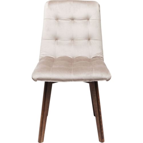 Chaise Moritz velours gris argenté Kare Design