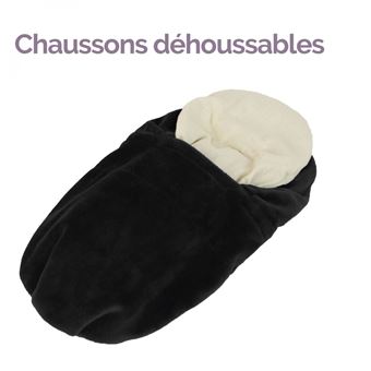 Chaussons chauffants universels taille 36 au 43 Noir Vivezen