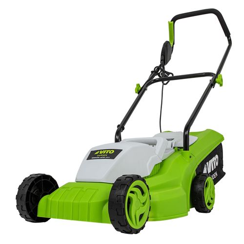 Tondeuse electrique VITOGARDEN 1200W Surface 300M2 Coupe 32 cm Hauteur de coupe 20-65 mm Bac 30L