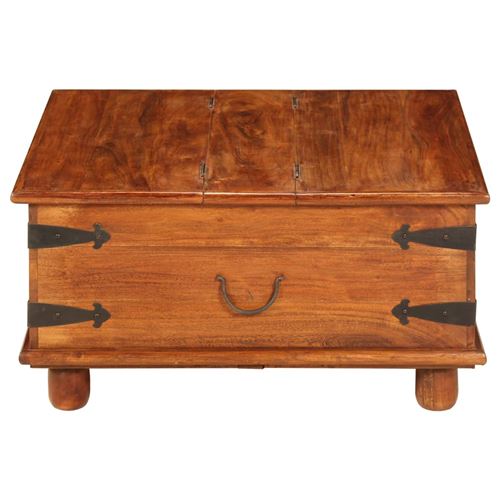 vidaXL Table basse Bois d'acacia et finition en Sesham 80x80x40 cm
