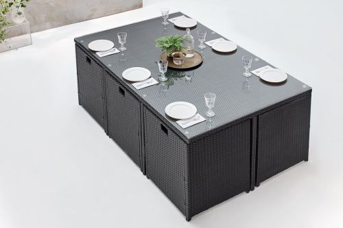 Bobochic Family Salon De Jardin Encastrable 6 Places En Resine