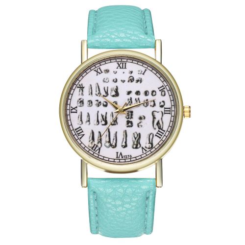 montre homme classique suisse montre montre pour homme montre à quartz quartz femme T276-AMenthe verte