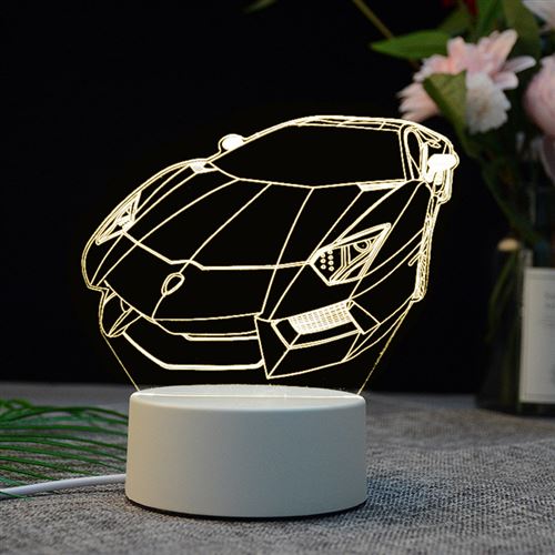 Veilleuse LED 3D Voiture de sport Lamborghini DY-71