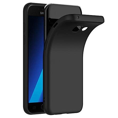 Coque Samsung Galaxy A5 2017, AICEK Noir Silicone Coque pour Galaxy A5 2017 Housse (5,2 Pouces) Noir Silicone Etui Case
