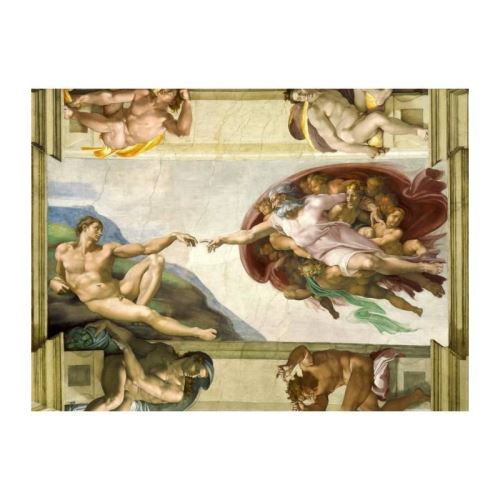 Tableau La Création dAdam Michel-Ange 75 x 55 cm