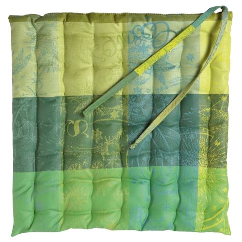 Galette De Chaise Mille Couleurs Lime 38x38 Garnier-Thiebaut