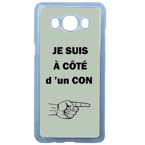 Coque Con Sur Fond Vert Pastel Compatible Galaxy J7 2016 Transparent