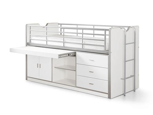 Vipack Lit Combin Bureau Bonny Blanc
