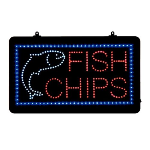 Panneau lumineux fish et chips