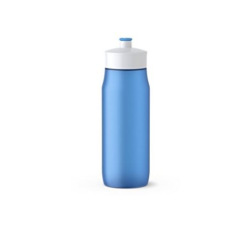 Emsa 518087 squeeze bottle, 0,6 l, pe, bleu, 6,5 x 6,5 x 21,9 cm