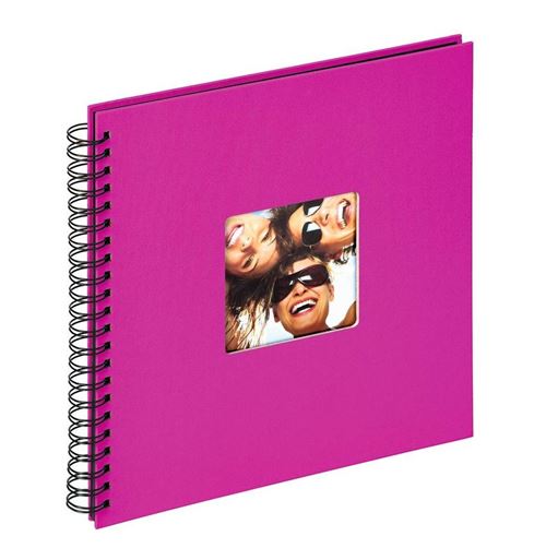 Album photo à spirales 50 pages Fun - L 30 x l 30 cm - Rose