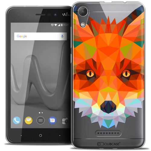 Coque Wiko Lenny 4 (5 ) CASEINK Housse Etui [Crystal Gel HD Polygon Series Animal - Souple - Ultra Fin - Imprimé en France] Renard