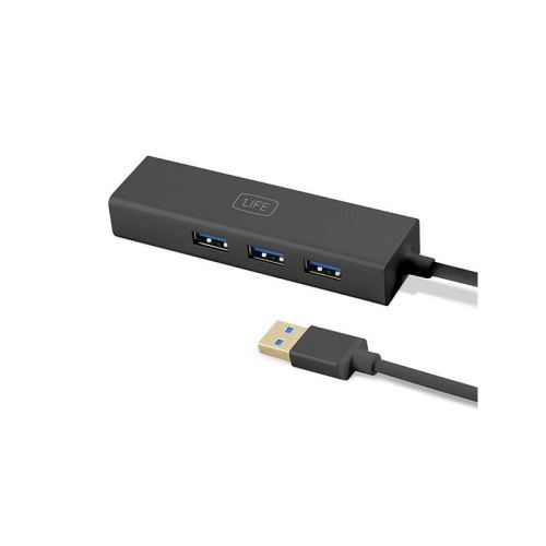 Hub USB 3 Ports 1LIFE 1IFEUSBHUB3 USB 3.0 Noir