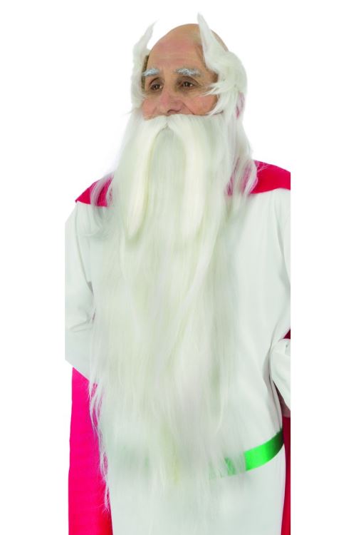 Set Perruque Et Barbe Panoramix© - Blanche
