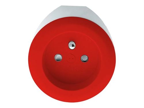 Watt&Co BEWATT - Netspanningsadapter - 2 uitgangsaansluitingen (USB, 2-polig) - op kabel: USB - wit, rood