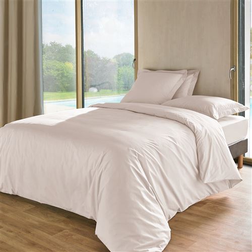 Essix - Drap housse uni en Percale de coton Lingerie - 180 x 200 cm