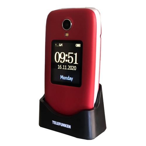 Téléphone Portable Telefunken S560 rouge senior