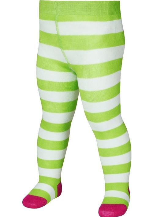 Playshoes collant fille rayée coton vert taille 98/104