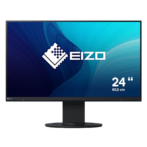 EIZO FlexScan EV2460 - Écran LED - 23.8 - 1920 x 1080 Full HD (1080p) - IPS - 250 cd/m² - 1000:1 - 5 ms - HDMI DVI-D VGA DisplayPort - haut-parleurs - noir