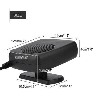 Chauffage/ventilateur 12V Pour Voiture - 150W - 2 En 1 (chaud/froid) - Désembueur Pare-brise Rotatif 360°