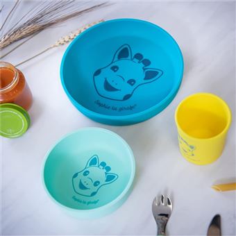 Set repas silicone Azur Sophie la girafe