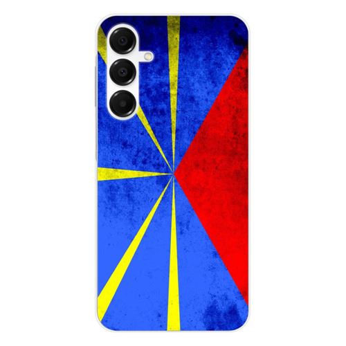 Coque en silicone imprimée compatible Samsung Galaxy A36 5G Drapeau La Réunion