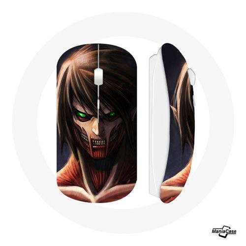Souris Sans Fil poster Eren Yeager Attack on Titan Maniacase