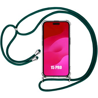 Coque Antichoc pour iPhone 15 Pro Max Protection Renforcée avec Cordon Vert  Nuit - BOOLING - Coque et étui téléphone mobile - Achat & prix