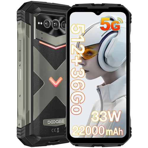 5G Smartphone DOOGEE VMax Plus 6.58” 512GO -Gris