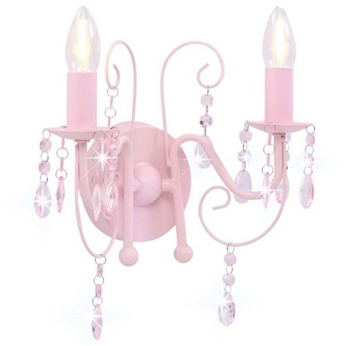 vidaXL Applique Murale à Perles 2 Ampoules Lampe Suspendue Lustre Luminaire Eclairage Intérieur Salon Salle de Séjour 281592