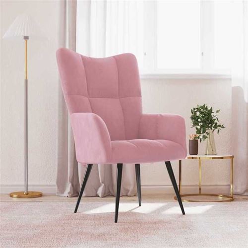Vidaxl Relaxstoel Velours Roze - Image 3