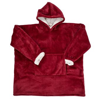 Sweat à Capuche "Sherpa" 85x118cm Rouge - 1